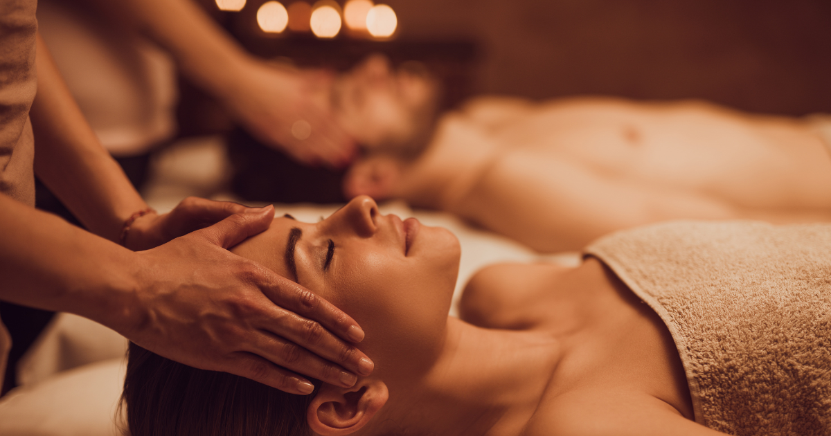 A relaxing facial treatment in Korea